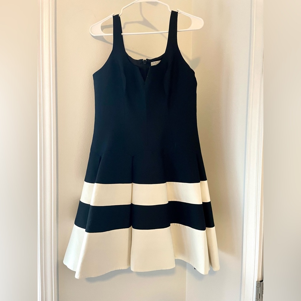 Halston Heritage Evening Collection | Black & White Mini Dress